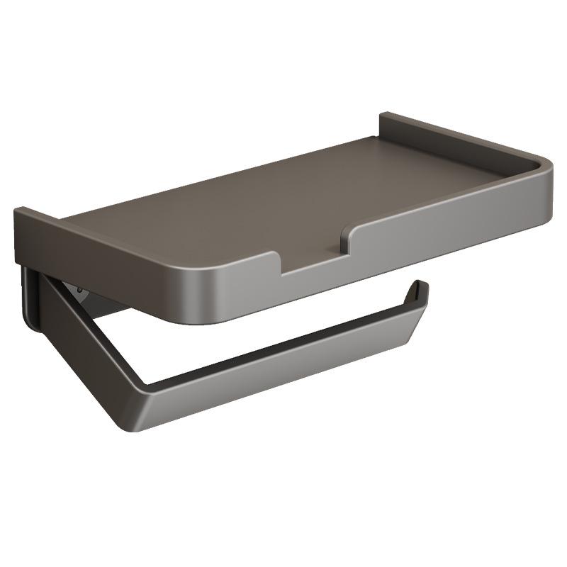 Wc-papierhalter Fürs Badezimmer, Wandmontage, Doppelrollenhalter, Grau