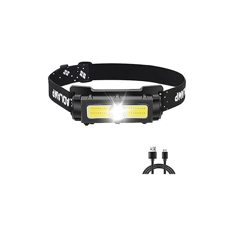 Leistungsstarke, Wiederaufladbare Led-stirnlampe Mit 1000 Lm, Rotem Und Weißem Licht, Abnehmbarem Magneten Und 7 Modi Zum Laufen, Campen Und Angeln [energieklasse A+++]