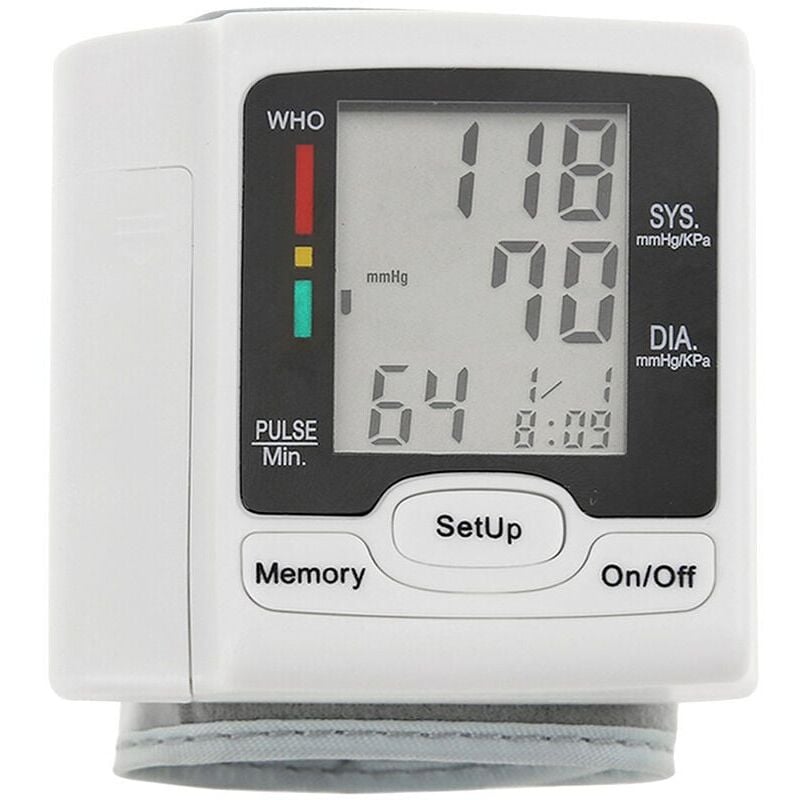 Elektronisches Blutdruckmessgerät Für Das Handgelenk Mit Digitalem Lcd-display, Automatisches Blutdruckmessgerät Für Die Pulsmessung Zu Hause, Medizinische Anwendung