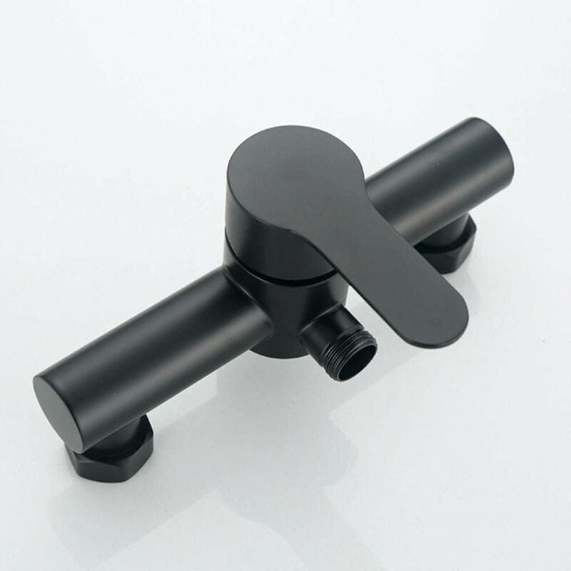 Schwarze Edelstahl-badewannen- Und Duscharmatur, Wandarmatur Mit Integriertem Duschkopf