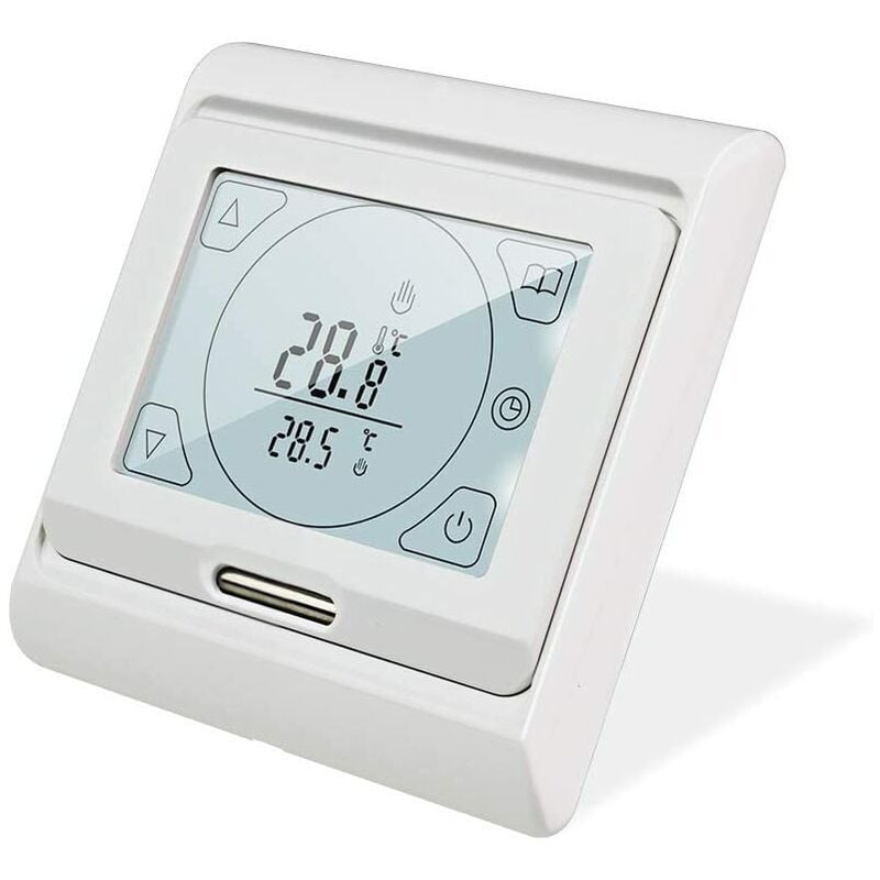 Programmierbarer 16-a-thermostatregler Für Elektrische Fußbodenheizung, Integrierter Fühler, Digitale Raumtemperaturregelung, Lcd-touchscreen