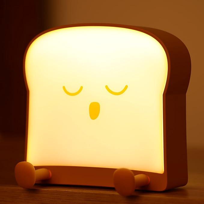 Schlummer-nachtlicht Für Kinder – Tragbare, Leuchtende Brotlampe, Usb-aufladbar Für Jungen Und Mädchen