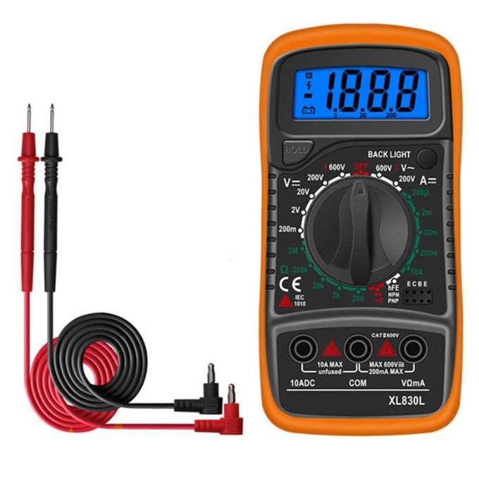 Hochwertiges Digitales Lcd-multimeter, Tragbares Voltmeter, Amperemeter, Ohmmeter, Elektrisches Prüfgerät Zur Messung Von Spannung, Strom, Durchgang, Widerstand, Wechselstrom, Gleichstrom, Dioden, Tra