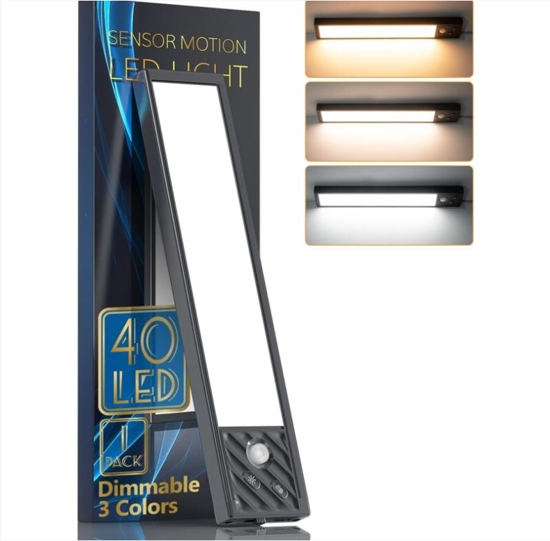 Wiederaufladbarer Led-streifen (1500 Mah) Für Die Küchenunterbaubeleuchtung, Dimmbar, 3 Farbtemperaturen, Schwarz
