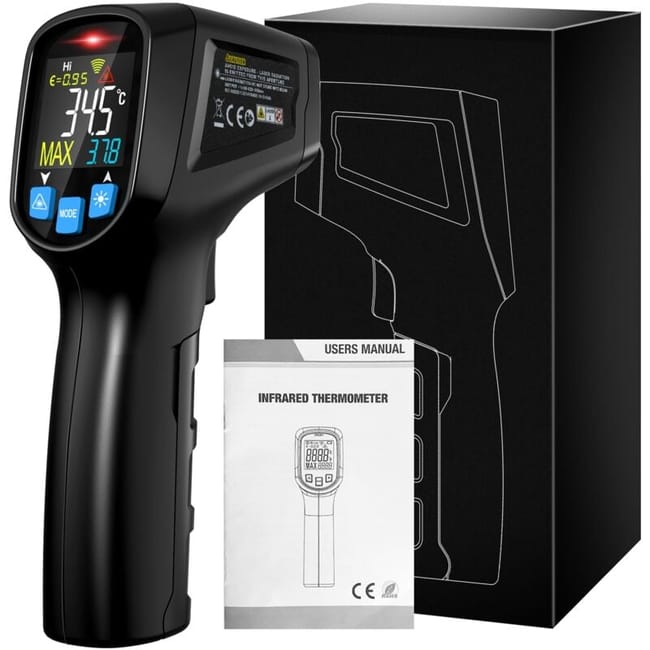 Berührungsloses Infrarot-laserthermometer, Einstellbarer Messbereich -50 °c Bis +600 °c, Infrarot-temperaturthermometer