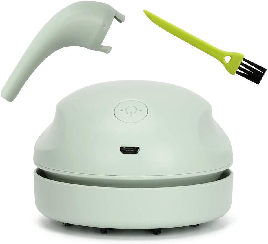 Mini-usb-akku-tischstaubsauger (grün), Kabellos, Tragbar, Für Computertastaturen, Autositze, Kleidung Und Tische