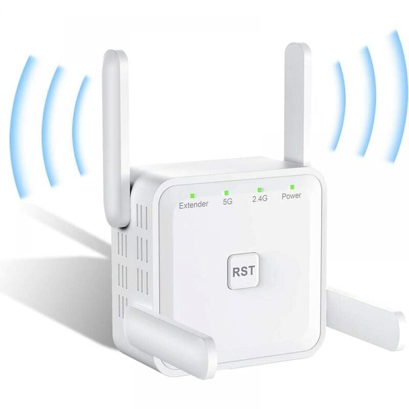 Hochleistungsfähiger 1200-mbit/s-wlan-repeater, Wlan-verstärker, Dualband-wlan-reichweitenverlängerung (5 Ghz & 2,4 Ghz), Ap-/router-/bridge-modus, Ethernet-anschluss, Universell