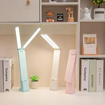 Led-schreibtischlampe Für Kinder, Weiß, Wiederaufladbar, Tragbar, Ideal Zum Lesen Und Fürs Homeoffice, Helle Beleuchtung