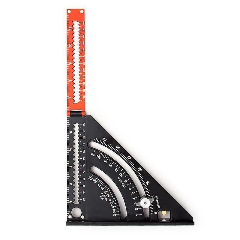 Multifunktionaler, Klappbarer Aluminiumwinkel, 317 Mm, Dreieckiger Schrägwinkel, 45/90°-winkelmesser, Werkzeug Für Schreiner, Tischler Und Heimwerker