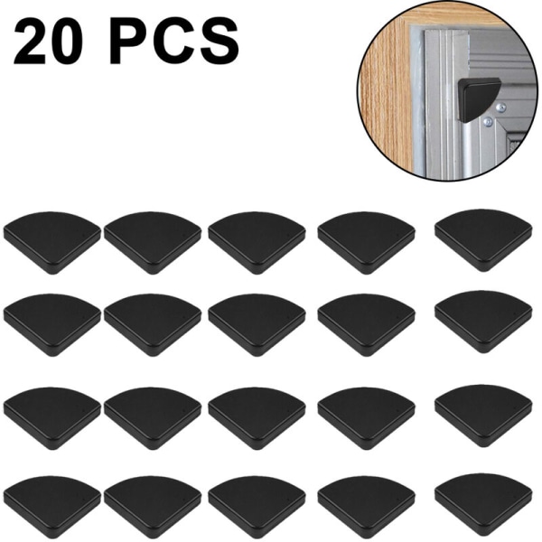 20 Baby-eckenschützer, Dünne Stoßdämpfer Für Möbel, Tische, Fenster, Betten Usw., Schwarz, 20er-packung