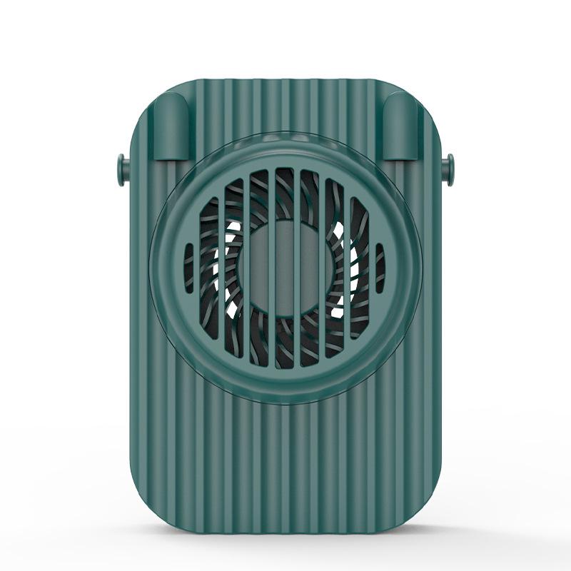 Usb-wiederaufladbarer Nackenventilator, Tragbarer Mini-doppelventilator Mit 3 Geschwindigkeitsstufen, Ideal Für Büro, Camping Und Reisen, Umweltfreundlich