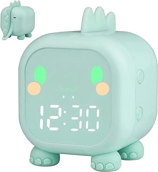 Kinderwecker Für Mädchen Und Jungen, Grünes Led-digitaldisplay Im Dinosaurier-design, Timer, Einstellbare Lautstärke, Schlaffunktion, Nachtlicht, Usb-aufladbar