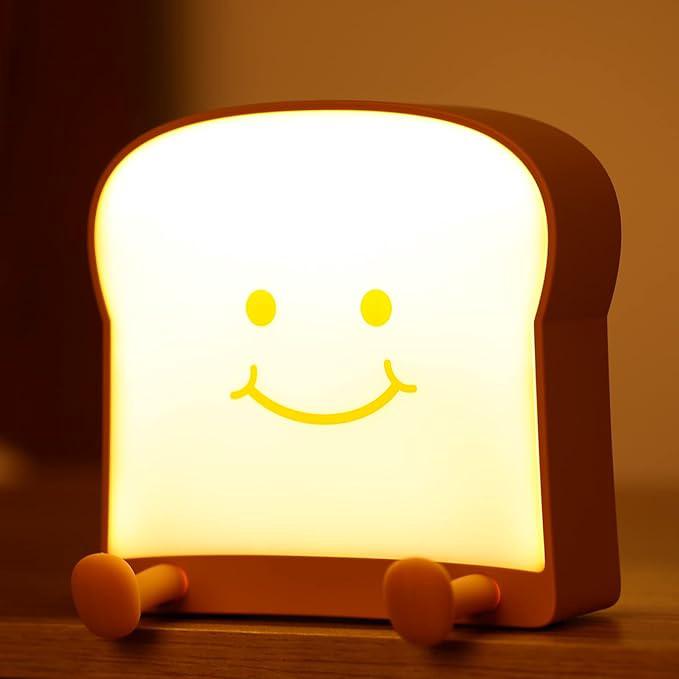 Verspieltes Nachtlicht Für Kinder – Tragbare, Brotförmige Nachttischlampe, Usb-aufladbar Für Jungen Und Mädchen