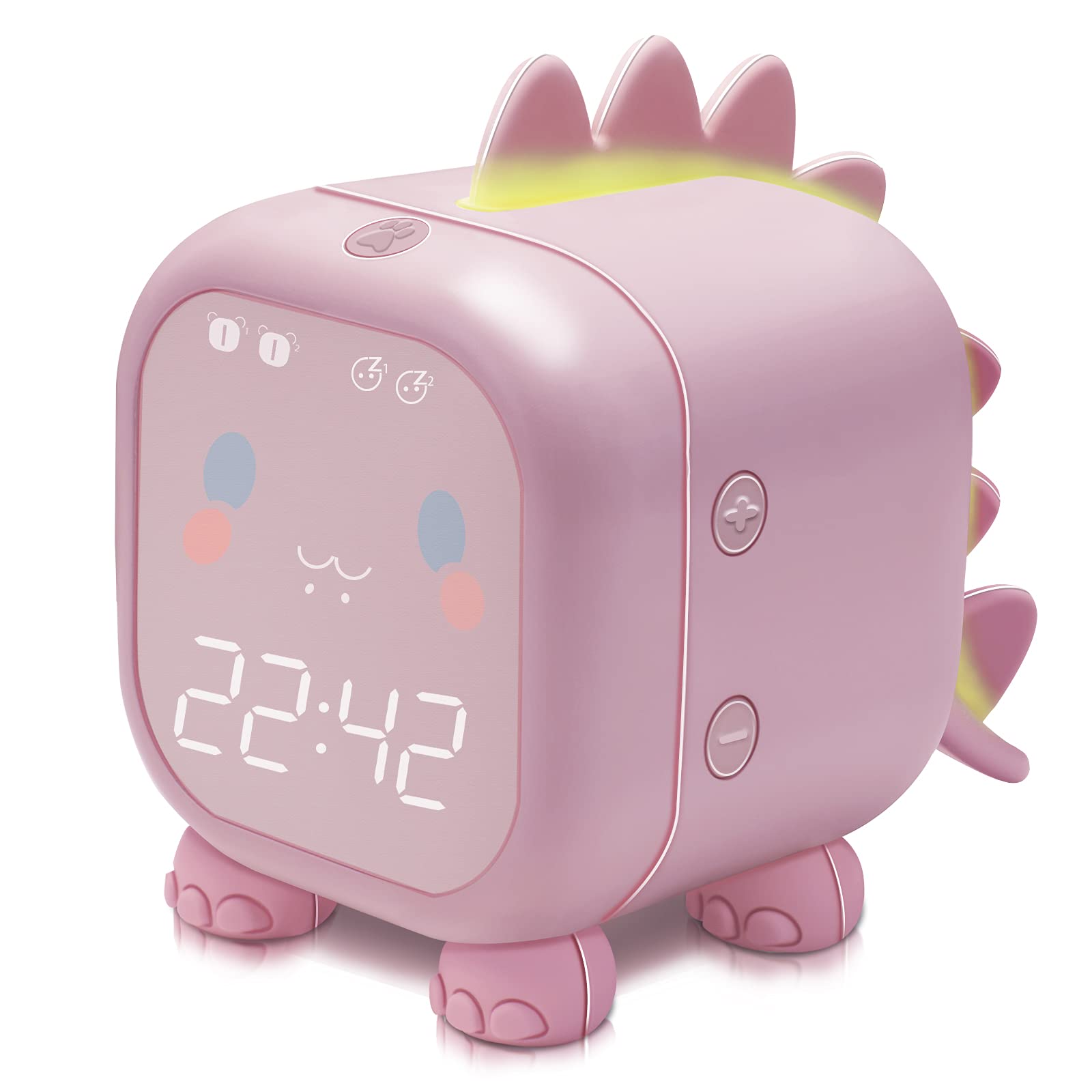 Dinosaurier-kinderwecker, Digitaluhr Für Jungen- Und Mädchenzimmer, Niedlicher Kleiner Wecker Mit Nachtlicht Und Usb-weckerlampe, Rosa Geburtstagsgeschenk Für Mädchen
