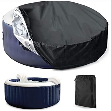 Kcvv – Runde Schutzhülle Für Whirlpools 210 X 30 Cm – Wasserabweisendes 210d Oxford-gewebe – Uv- Und Witterungsbeständig