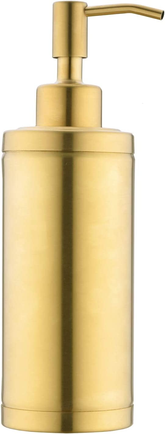 Seifenspender Aus Goldfarbenem Edelstahl, 300 Ml Flüssigseife, Pumpe Für Küche Und Bad, Oberfläche In Gebürstetem Titan-gold