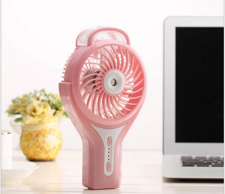 Mini-taschenventilator, Usb-wiederaufladbarer Kühlnebelventilator, Rosa