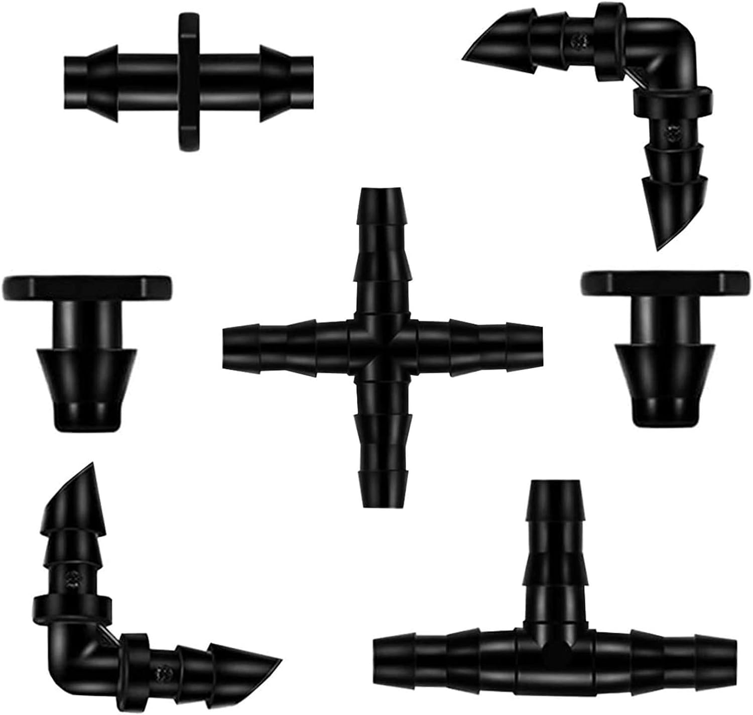 Zolginah 300-teiliges Tropfbewässerungsset, Schlauchtüllen Für 1/4-zoll-schläuche, Für Terrassenpflanzen (winkel, Stopfen, Gerade Schlauchtüllen, T-stücke, 4-wege-verbinder)