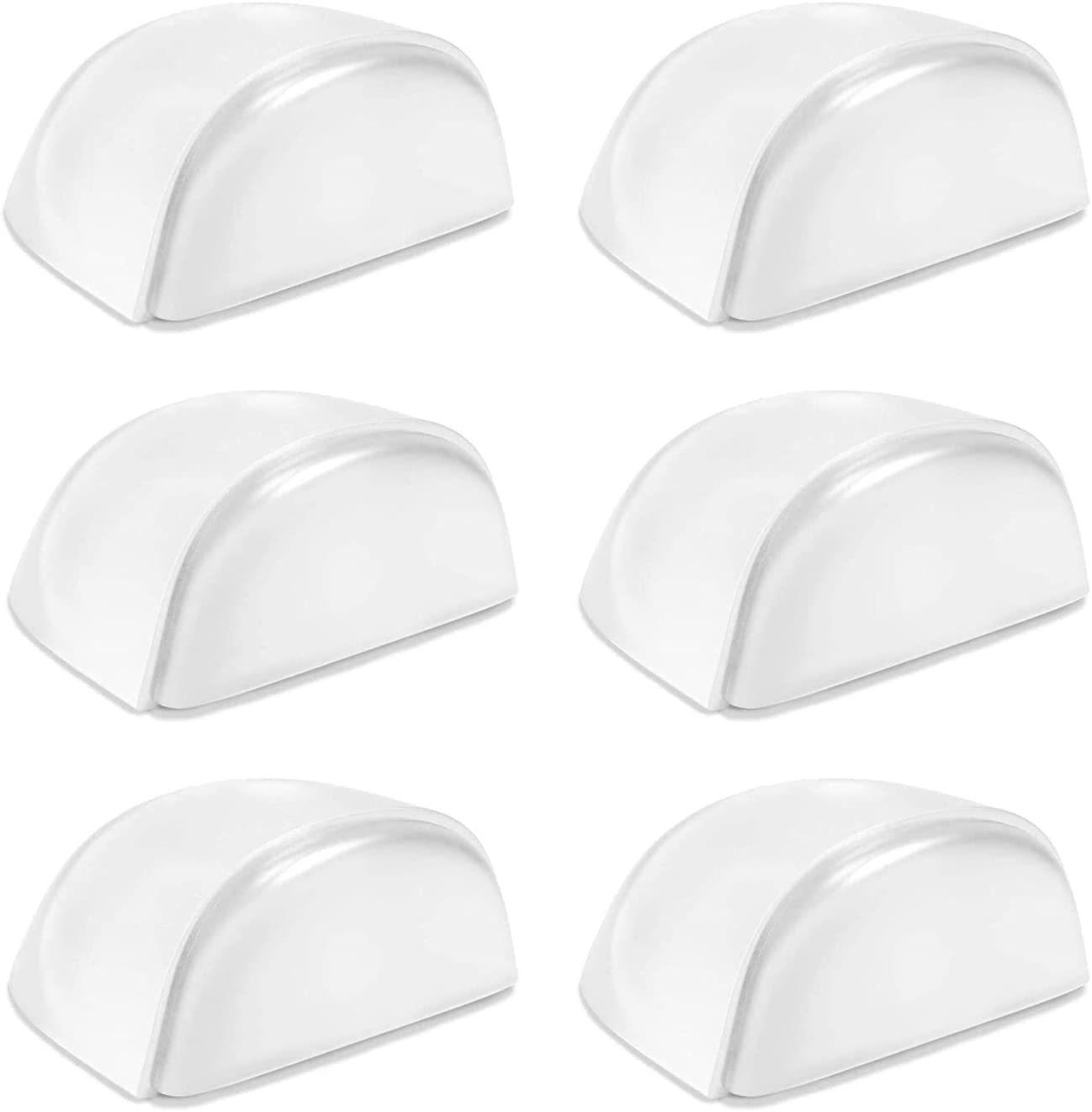 6-teiliger Transparenter Türstopper Mit Klebefläche, Bodenplatte, Wandschutz, Acryl-türstopper, Duschtürstopper Ohne Bohren