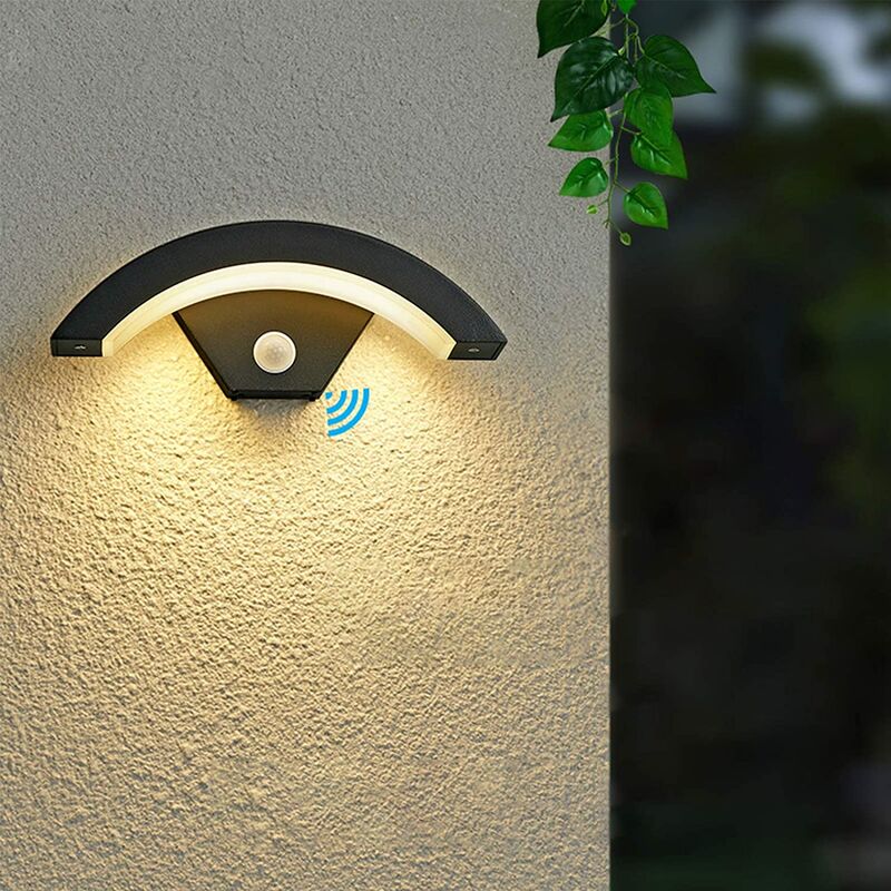 Led-wandleuchte Für Den Außenbereich Mit Bewegungsmelder, Anthrazit, 24 W, Außenbeleuchtung Für Haus, Veranda, Einfahrt, Garten