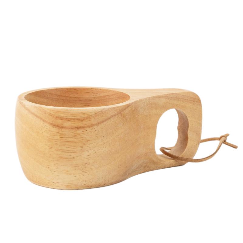 Tragbarer Kaffee-/teebecher Aus Naturholz Mit Leichtem, Umweltfreundlichem Hartholzgriff