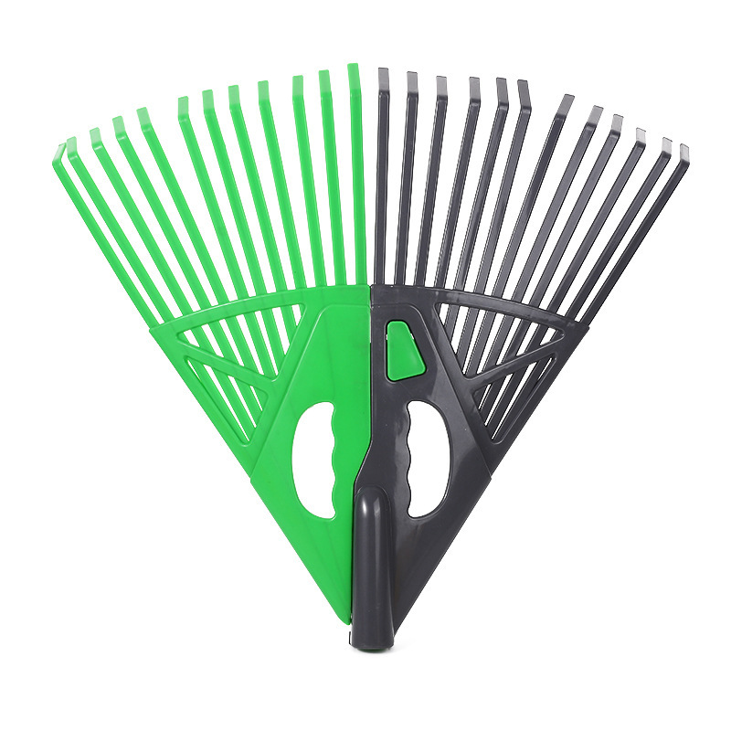 Laubbesen, Fächerbesen, Kunststoff-gartenrechen, Praktischer Besen Mit Zinken Zum Aufsammeln Von Laub Und Grasschnitt