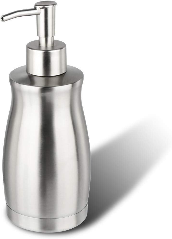 Seifenspender Aus Edelstahl (silber, 400 Ml), Pumpe Für Handdesinfektionsgel, Nachfüllbare Flasche Für Badezimmer, Arbeitsplatte, Küche Und Waschküche, Rostfrei Und Auslaufsicher.