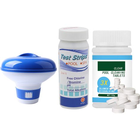 Nachfüllpackung Für Brausetabletten Für Den Whirlpool, Wartungsset Mit Schwimmendem Diffusor Und Ph-teststreifen.