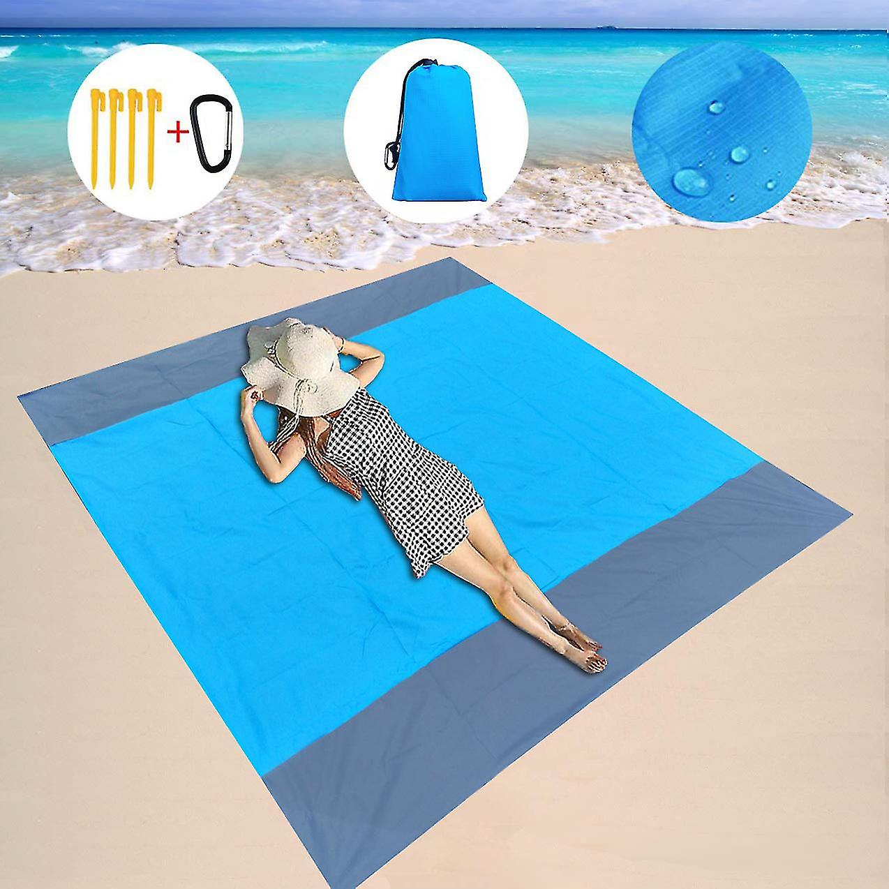 Wasserdichte, Sandabweisende Stranddecke, Große Sandabweisende Strandmatte Für Strand, Camping Und Picknicks
