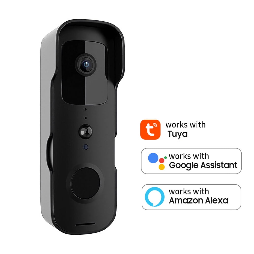 Kabellose Smarte Türklingel Für Zuhause, Wasserdichte Wlan-außenkamera, Tuya-steuerung, Kompatibel Mit Google Assistant, Sprachsteuerung