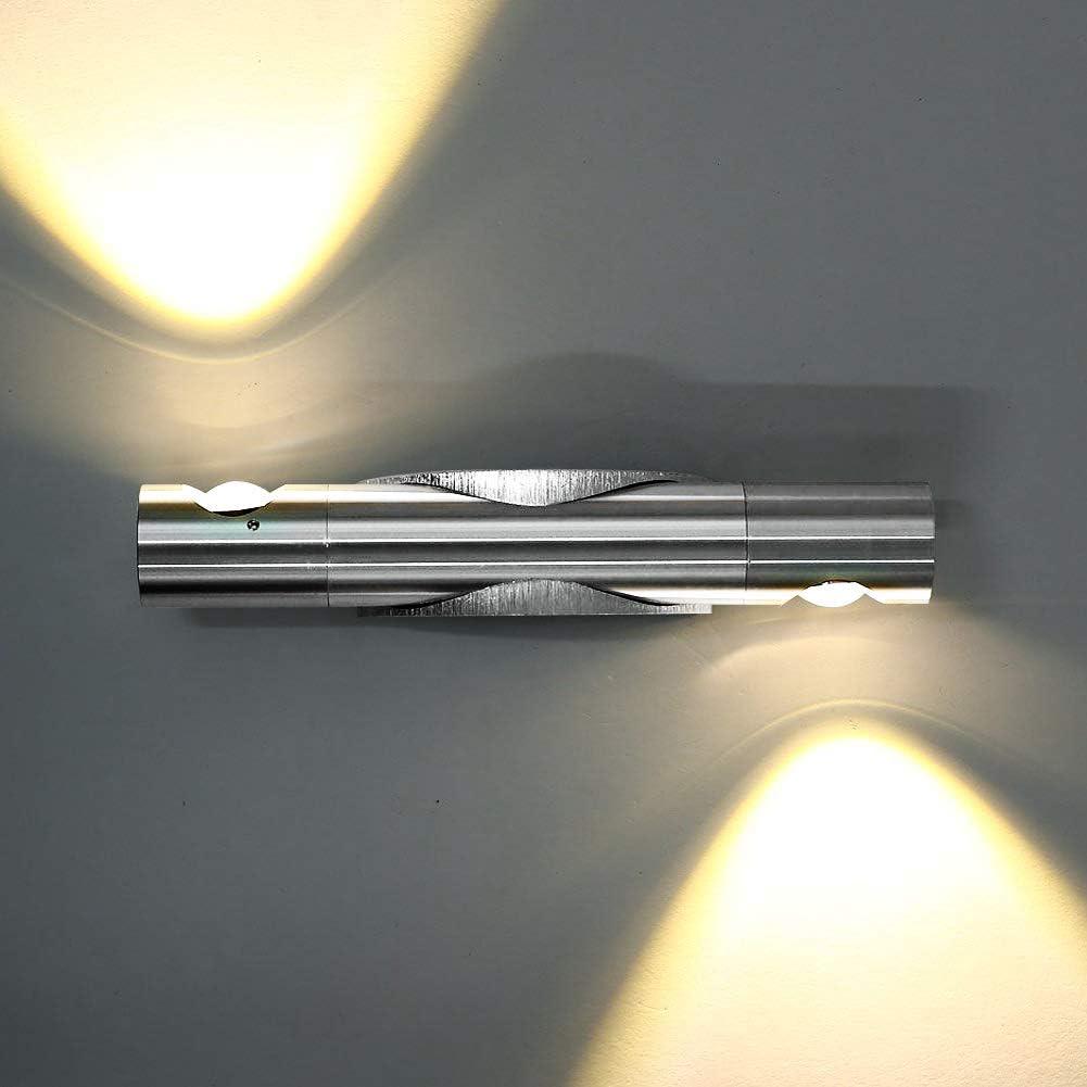6-w-led-wandstrahler Für Den Innenbereich, 360° Verstellbar, Modernes Design, Aluminium, Zwei-wege-schalter, Warmweißes Licht, Geeignet Für Schlaf- Und Wohnzimmer
