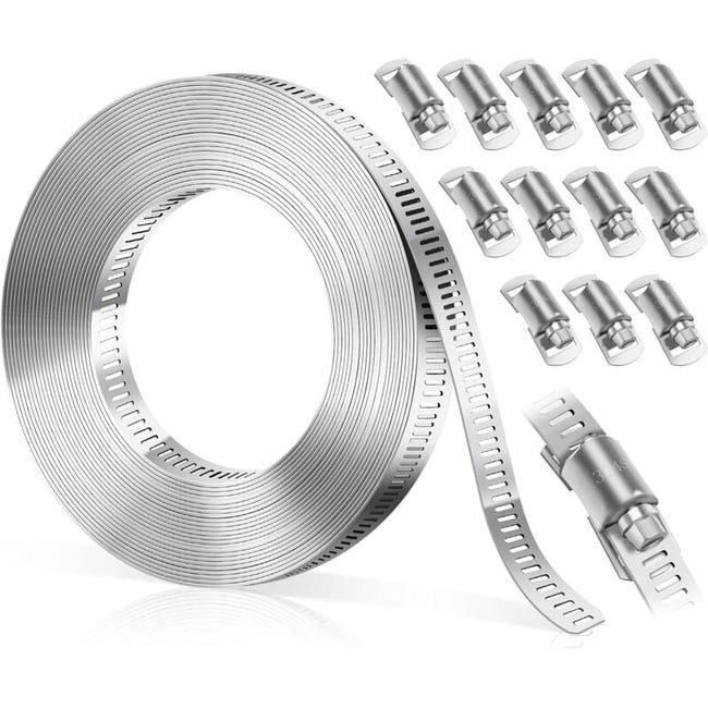 Verstellbare Rohrschellen Aus Edelstahl 304 – 10 Stück, 5 M