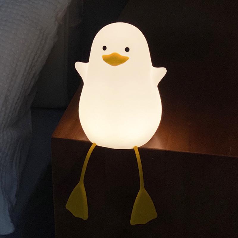 Enten-nachtlicht Für Babys, Led-kinderlampe, Kinderzimmerdekoration, Möwen-nachttischlampe, Silikon-usb-lampe Mit Dimmer, Sanftes Schlaflicht