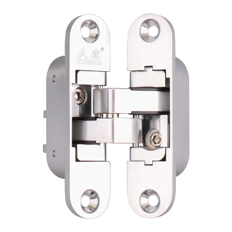 Verdecktes 3d-aluminiumscharnier, Oberfläche Aus Gebürstetem Edelstahl, Rechtsanschlag, 1-teilig