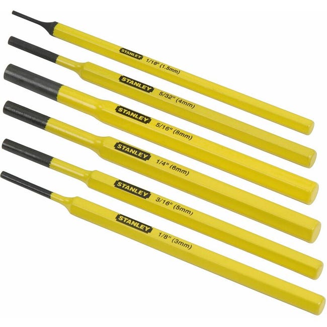 6er-set Nagelstanzer - Stanley 4-18-226 - Stahlstiftstanzer