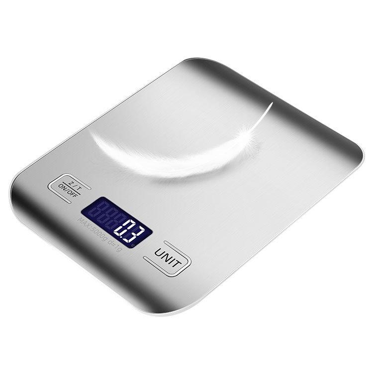 Hochwertige Digitale Küchenwaage Aus Edelstahl Mit Gramm- Und Unzenfunktion, Maximale Kapazität 5 Kg Für 1 Gramm