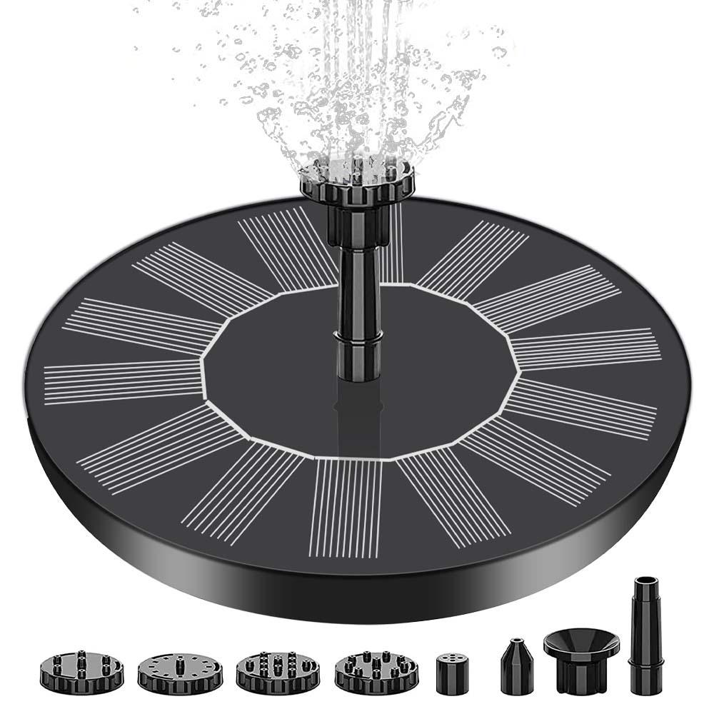 1,5-w-solar-gartenbrunnen – Verbessertes Modell 2023 – 6 Effekte – Solarpumpe Für Garten, Vogeltränke, Teich Und Aquarium