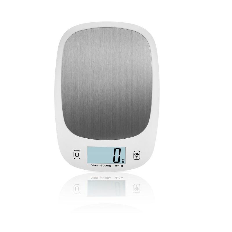 Elektronische Küchenwaage Aus Edelstahl, 5 Kg/0,1 G, Tragbare Lebensmittelwaage Für Die Küche, 0,1 G Genauigkeit