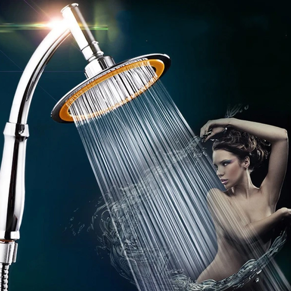 6-zoll-hochdruck-handbrausekopf, Großer, Um 360° Verstellbarer Runder Duschkopf, Regendusche Für Badezimmer