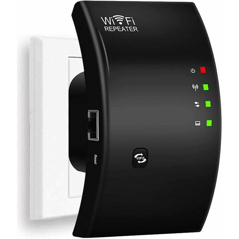 Wlan-signalverstärker, Wlan-repeater Mit Großer Reichweite, N300 Wlan-extender, Signalverstärker, 1 Ethernet-anschluss, Reichweite Bis Zu 200 M², Einfache Installation, Kompatibel Mit Allen Routern