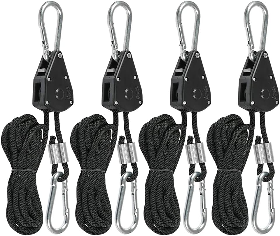 4-teiliges Ratschengurt-set Mit Karabiner, 150-pfund-ratschenzug, Verstellbarer Spanner Zur Sicherung Von Lampen Und Pflanzen