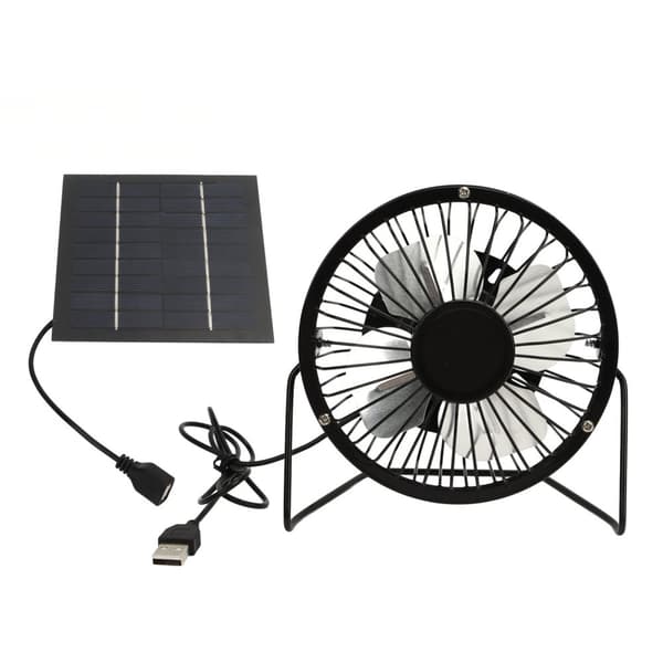 5-watt-usb-solarventilator, 360° Drehbares Solarpanel, Ventilator Für Gewächshaus, Hühnerstall, Hundezwinger Im Freien