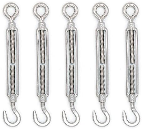 Set Mit 10 Haken- Und Ösenspannern M4/m5/m6/m8 Aus Edelstahl 304 Zum Befestigen Und Spannen Von Seilen