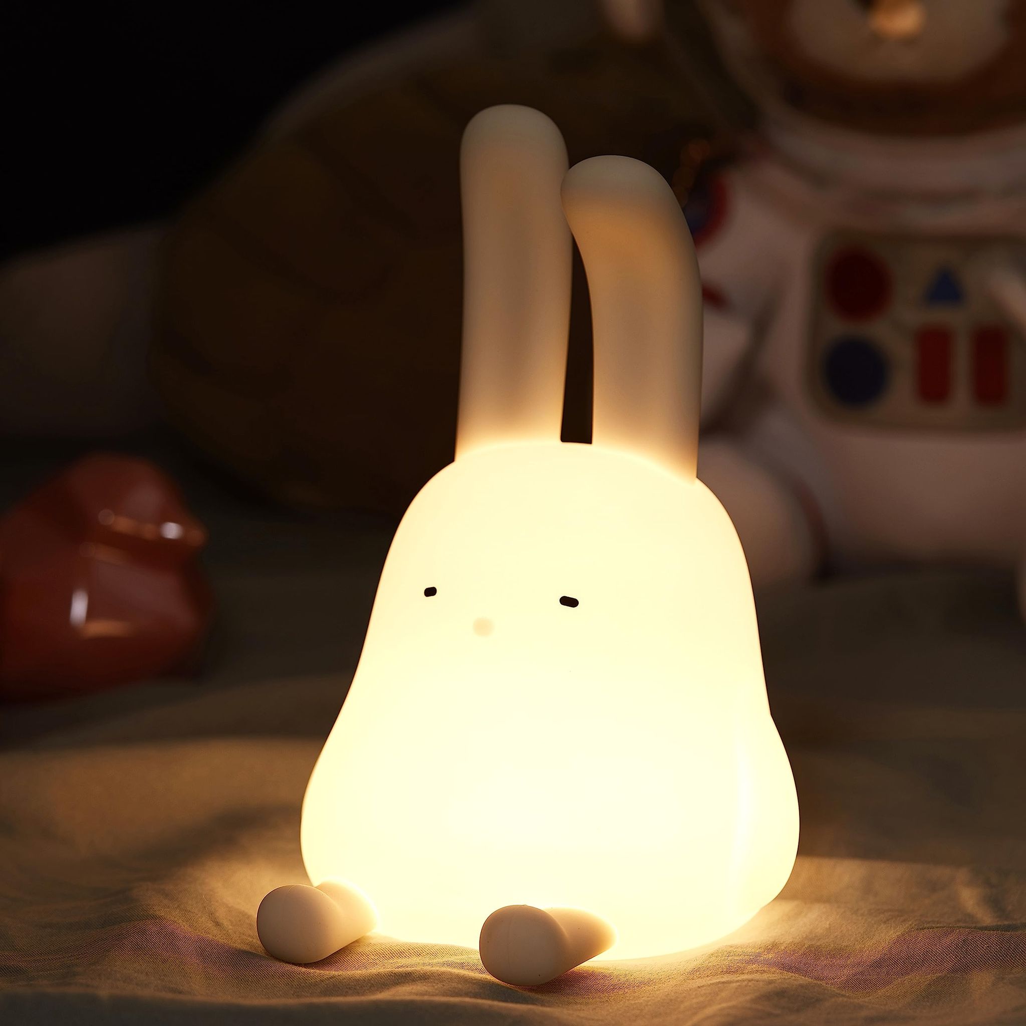 Nachtlicht Für Kinder, Baby-touch-silikonlampe Für Erwachsene, Niedliches Led-tierlicht, Tragbarer, Wiederaufladbarer Dimmer, Abschaltverzögerung, Zum Aufhängen, Handyhalterung, Geschenkidee