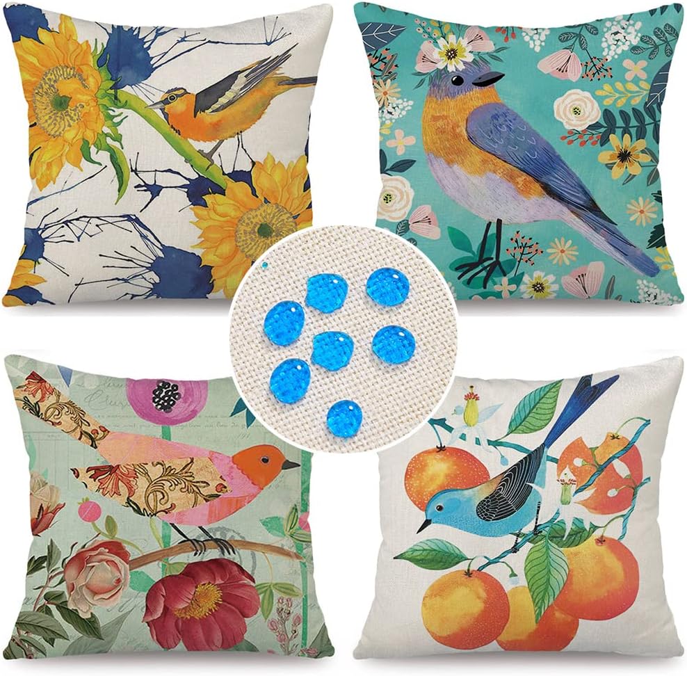 Set Mit 4 Wasserdichten Kissenbezügen 45x45 Cm Dekorative Kissenbezüge Für Sofakissen Garten Outdoor (nur Bezug)