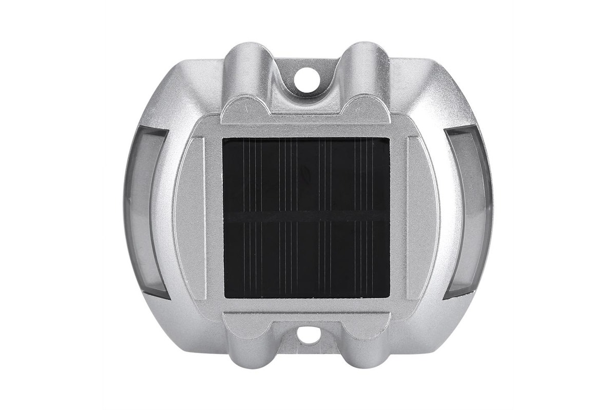 Solarbetriebene Außenlaterne Aus Aluminiumguss, Wasserdicht, 6 Blaue Leds, Für Einfahrt, Weg Und Garten