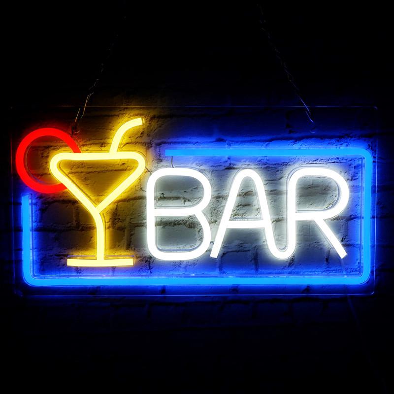 Neon-leuchtreklame, Barleuchte, Weinglas-wandlampe, Dekorative Wandlampe Für Schlafzimmer, Ktv-shop, Homeoffice, Neon-nachtlicht