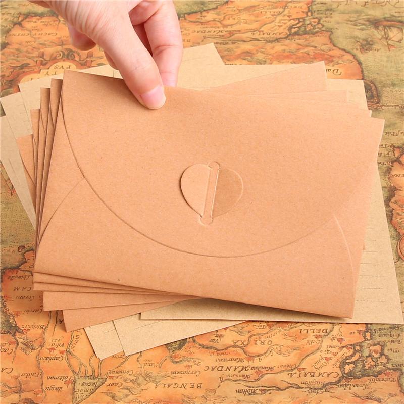 30 Runde, Kreative Briefumschläge (17,5 × 11 Cm) Mit Retro-liebesmotiv Aus Kraftpapier, Romantische Beutel Für Briefe, Postkarten Und Dekoration (ohne Schreibwaren Und Andere Artikel)