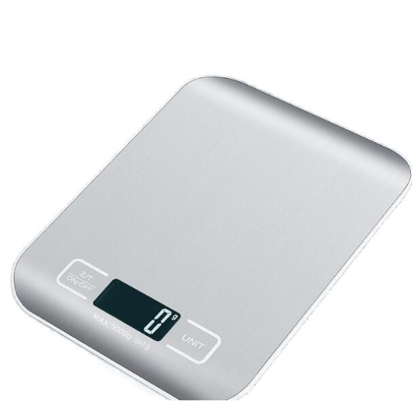 Präzise Küchenwaage, 5 Kg/1 G, Abmessungen 18 X 14 X 1,7 Cm, Betrieb Mit 2 Aa-batterien, Robustes Und Langlebiges Wasserdichtes Design, Hochpräziser Sensor Mit Schneller Reaktionszeit, Zuverlässige Me
