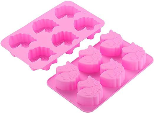 Große, Dicke Silikon-einhornformen Für Schokolade, Gelee, Eiswürfel, Süßigkeiten, Kuchen, Ton Und Seife